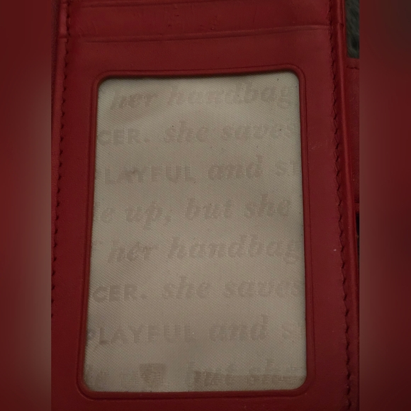 Kate Spade New Yoek Elyce Hot Pink Leather wallet w/red interior.. REHAB - Picture 12 of 16